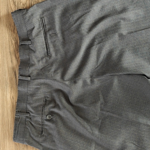 EUC Men's Gray Pinstripe Dress Pants - Picture 8 of 8
